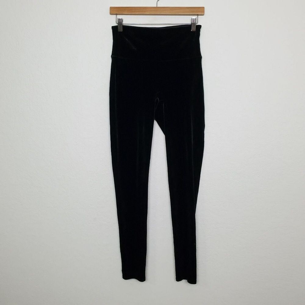 Spanx Leggings Womens‎ Small? Velvet Black Pull On Luxe 28" Inseam 2070 Slimming